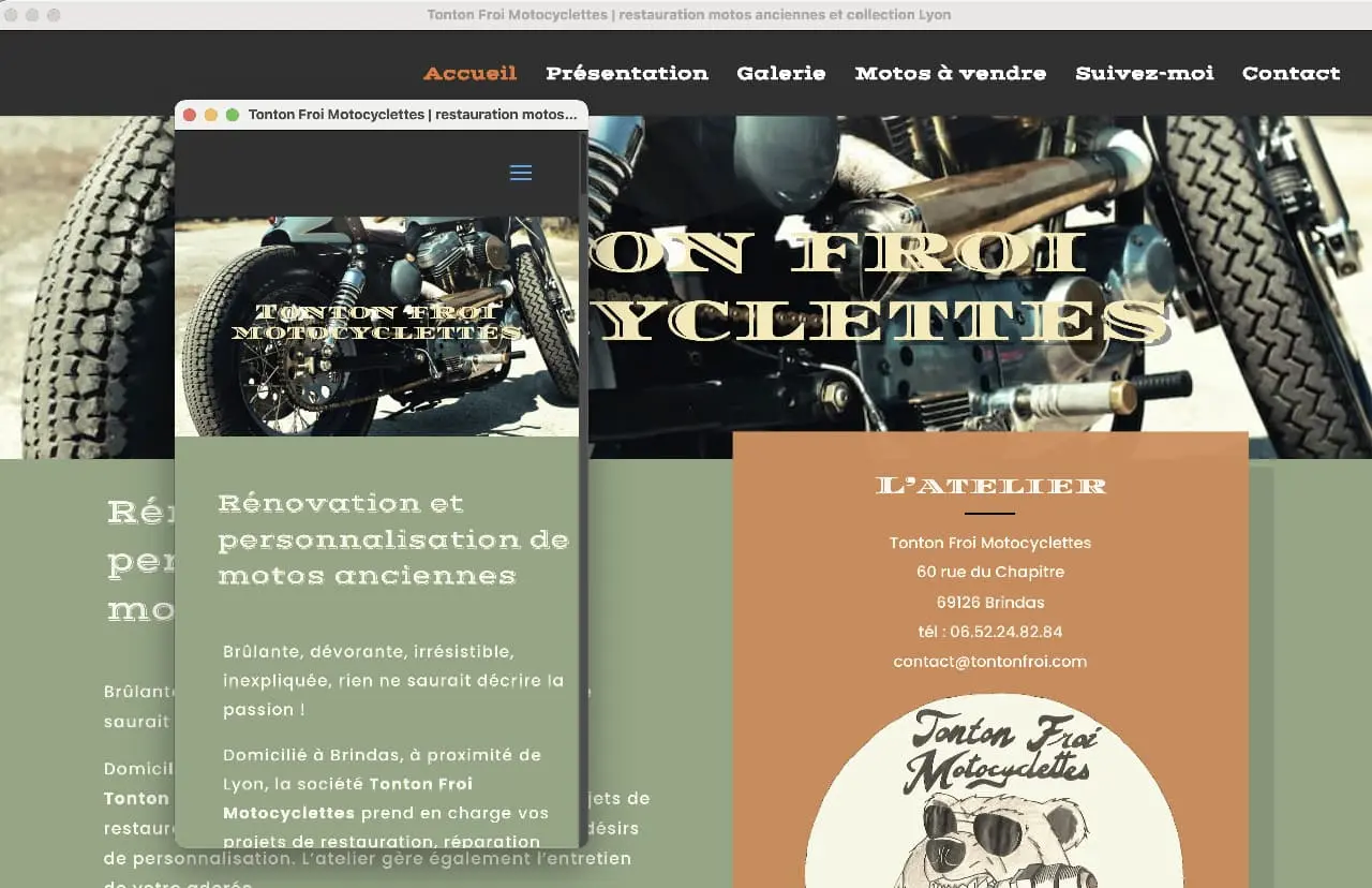 Site web tontonfroi motocyclettes